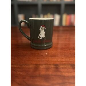 Threshold Stoneware Santa Claws Green Cat Mug‎ 16 oz